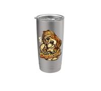 Créeme, soy un Dogtective! Divertido perro detective Vaso térmico de acero inoxidable de doble pared