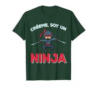 Créeme Soy Un Ninja Samurai Artes Marciales Hombre Regalo Camiseta, Hombre, Verde Bosque, XL