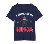 Créeme Soy Un Ninja Samurai Artes Marciales Hombre Regalo Camiseta, Mujer Tallas Grandes, Azul Marino, 4XL Grande
