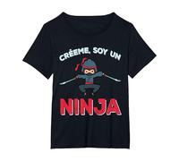 Créeme Soy Un Ninja Samurai Artes Marciales Hombre Regalo Camiseta, Mujer Tallas Grandes, Negro, 5XL Grande