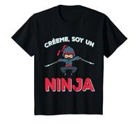 Créeme Soy Un Ninja Samurai Artes Marciales Hombre Regalo Camiseta, Niños, Negro, 2 años