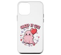 Creep It Cute Kawaii Ghost Divertido Halloween Día de San Valentín Carcasa para iPhone 12 Mini