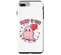 Creep It Cute Kawaii Ghost Divertido Halloween Día de San Valentín Carcasa para iPhone 7 Plus/8 Plus