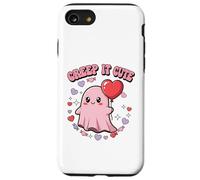Creep It Cute Kawaii Ghost Divertido Halloween Día de San Valentín Carcasa para iPhone SE (2020) / 7/8