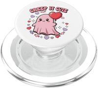 Creep It Cute Kawaii Ghost Divertido Halloween Día de San Valentín PopSockets PopGrip para MagSafe