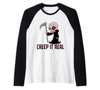 Creep It Real Cute Grim Reaper Camiseta Manga Raglan