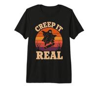 Creep It Real Halloween Fantasma Retro Divertido Camiseta Premium
