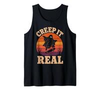 Creep It Real Halloween Fantasma Retro Divertido Camiseta sin Mangas