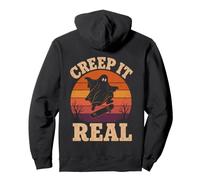 Creep It Real Halloween Fantasma Retro Divertido Sudadera con Capucha