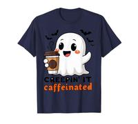 Creepin' It Caffeinated Halloween Ghost Camiseta