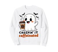 Creepin' It Caffeinated Halloween Ghost Sudadera