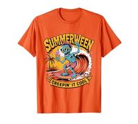 Creepin' It Cool Zombie Summerween Divertido Halloween verano Camiseta