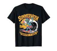 Creepin' It Cool Zombie Summerween Divertido Halloween verano Camiseta