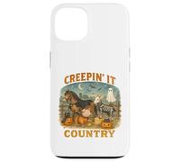 Creepin’ It Country Cute Farm Halloween Animals Carcasa para iPhone 13