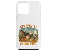 Creepin’ It Country Cute Farm Halloween Animals Carcasa para iPhone 13 Pro MAX