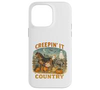 Creepin’ It Country Cute Farm Halloween Animals Carcasa para iPhone 14 Pro MAX