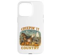 Creepin’ It Country Cute Farm Halloween Animals Carcasa para iPhone 15 Pro MAX