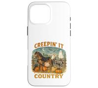 Creepin’ It Country Cute Farm Halloween Animals Carcasa para iPhone 16 Pro MAX