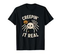 Creepin' It Real Cute Spider Halloween Diseño Camiseta