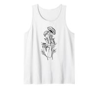 Creepy Art Gothic Goblincore Mushroom Hand Camiseta sin Mangas