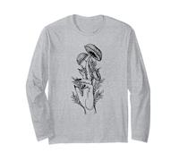 Creepy Art Gothic Goblincore Mushroom Hand Manga Larga