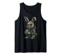 Creepy Bunny Rabbit Funny Zombie Egg Hunter Pascua Halloween Camiseta sin Mangas