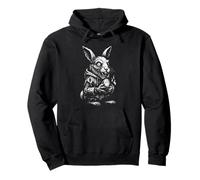 Creepy Bunny Rabbit Funny Zombie Egg Hunter Pascua Halloween Sudadera con Capucha