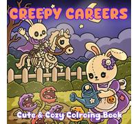 Creepy Careers: A Cute & Cozy Halloween Coloring Book for Adults and Kids: Easy Spooky Jobs, Adorable Ghosts, Monsters, and Fun Characters