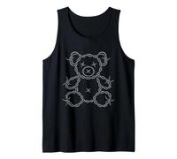 Creepy Cute Barbed Wire Bear Dark Grunge Gótico Punk Gótico Camiseta sin Mangas