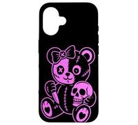Creepy Cute Bear With Knife And Skull Carcasa para iPhone 16