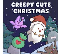 Creepy cute christmas Coloring Book for Kids & Adults: 40 Easy Kawaii Pages with Cute Ghosts, Spooky Monsters, and Festive Holiday Vibes for Stress Relief
