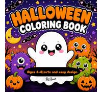 Creepy Cute Halloween Coloring Book for Kids Ages 4-8: Adorable Kawaii Ghosts, Silly Monsters & Friendly Spooky Fun | Easy and Simple Coloring Pages for Toddlers and Kids