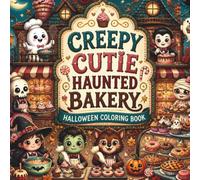 Creepy Cutie Haunted Bakery Halloween Coloring Book: 50 Cute & Spooky Haunted Bakery Scenes for Adults, Teens & Kids (Creepy Cutie Halloween Collection)