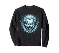 Creepy Evil Payaso Brillante Ojos Azules Sudadera