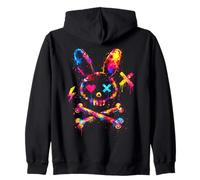Creepy Goth Bunny, Lindo Conejo Alt Outfit E-Girl Gothic Sudadera con Capucha