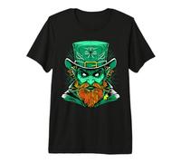 Creepy Goth Leprechaun Día de San Patricio Oscuro Gótico Irlandés Camiseta Premium