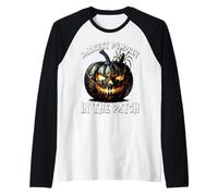 Creepy Halloween Graphic For Darkest Pumpkin In The Patch Camiseta Manga Raglan