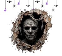 Creepy Halloween Wall Sticker- PVC Removable 3D Illusion Mummy Wall Sticker