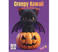 Creepy Kawaii Coloring Book: 50 Unique Coloring Pages for Teens & Adults | Spooky Cute Pastel Goth Fantasy Art (Bat, Skull, Witch, Pumpkin)