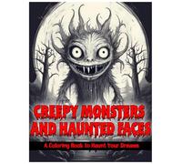 Creepy Monsters and Haunted Faces: A Coloring Book to Haunt Your Dreams for Teens and Adults