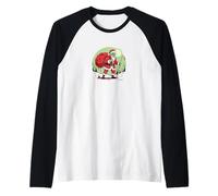 Creepy Zombie Santa Claus Horror Navidad Camiseta Manga Raglan