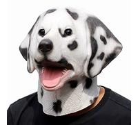 CreepyParty Fiesta de Disfraces de Halloween Máscara de Cabeza de Látex Animal Dálmata Perro