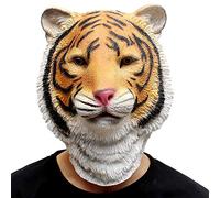 CreepyParty Fiesta de Disfraces de Halloween Máscara de Cabeza de Látex Animal Tigre Máscara de Carnaval