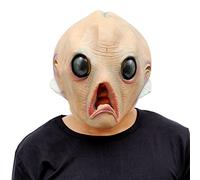 CreepyParty Fiesta de Disfraces de Halloween Máscara de Cabeza de Látex Extraterrestre Alien