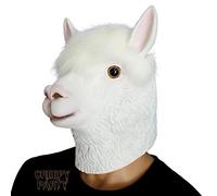 CreepyParty Fiesta de Disfraces de Halloween Máscara de Látex Cabeza de Animal Alpaca