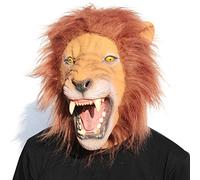 CreepyParty Fiesta de Disfraces de Halloween Máscara de Látex de Cabeza de Animal León