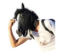 CreepyParty Máscara de Cabeza Animal de Látex de Fiesta de TrajeLujo de Halloween de Novedad Cabeza de Caballo