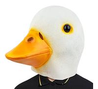 CreepyParty Máscara de Pato Máscaras de Cabeza de Animal de Látex Realistas para Halloween Desfile de Carnaval Fiesta de Disfraces