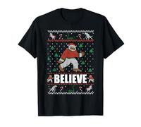 Creer Divertido Pie Grande Feo Suéter De Navidad Yeti Meme Camiseta