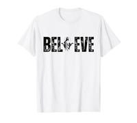 Creer Escritura Bíblica Cristiana Fe con Inspiración Camiseta gráfica económica, Hombre, Blanco, S